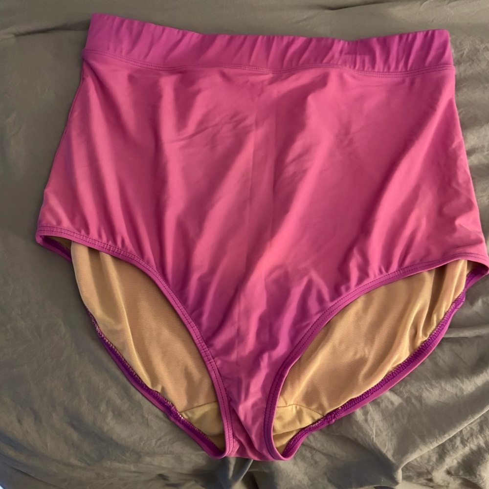 Lane Bryant Pink High Waist Swim Shorts